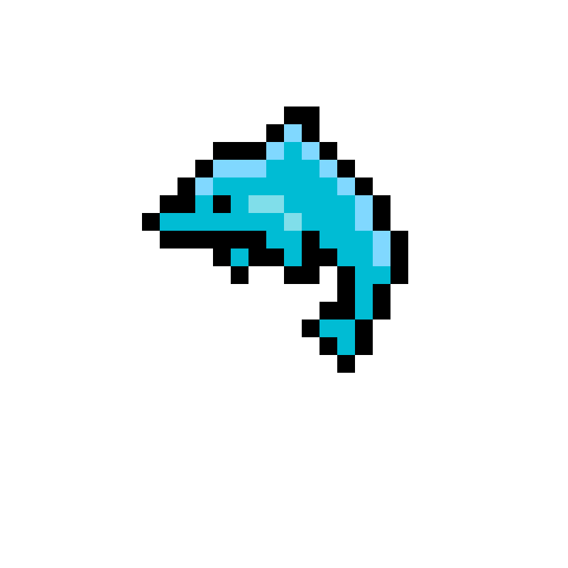 Дельфин из пикселей