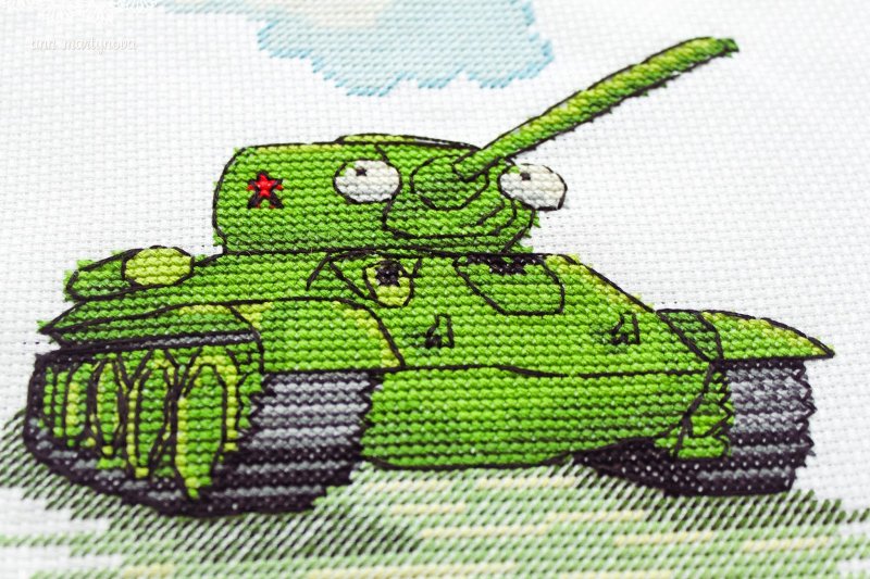 Схема вышивки танк