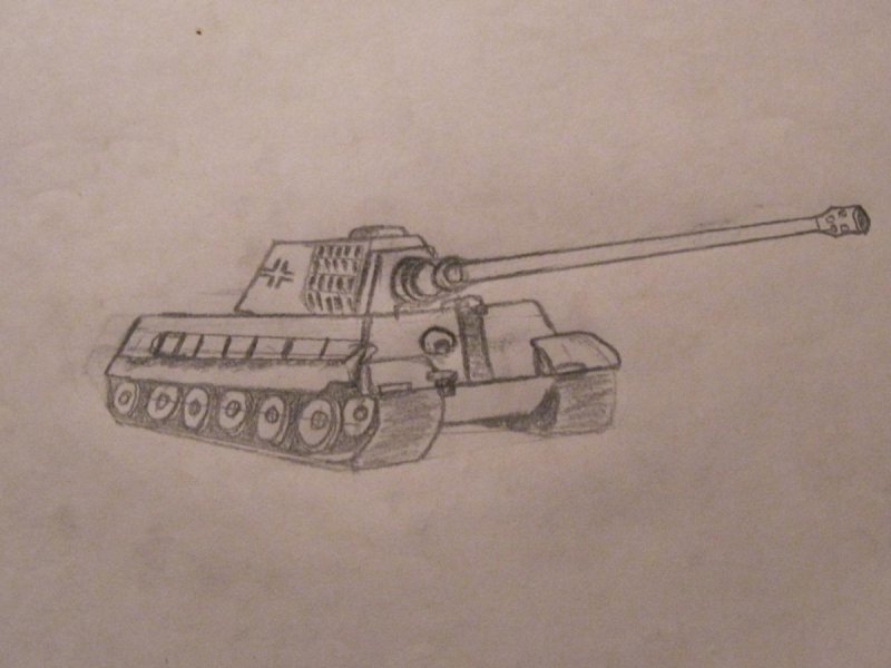 Рисунок танка по клеточкам