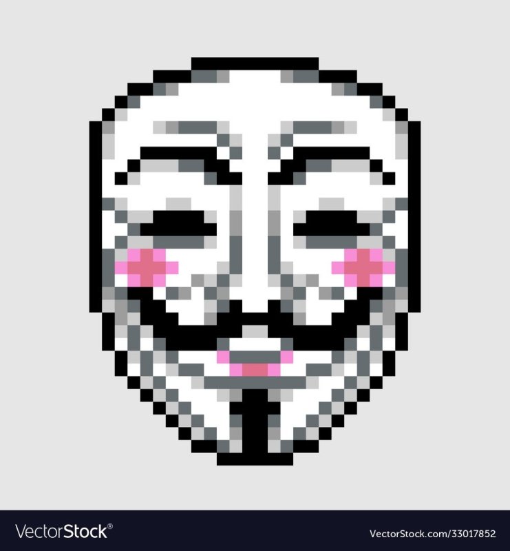 Пиксельная маска маска Анонимуса 8 битная