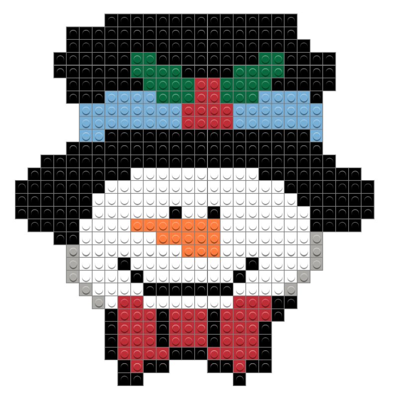 Снеговик пиксель