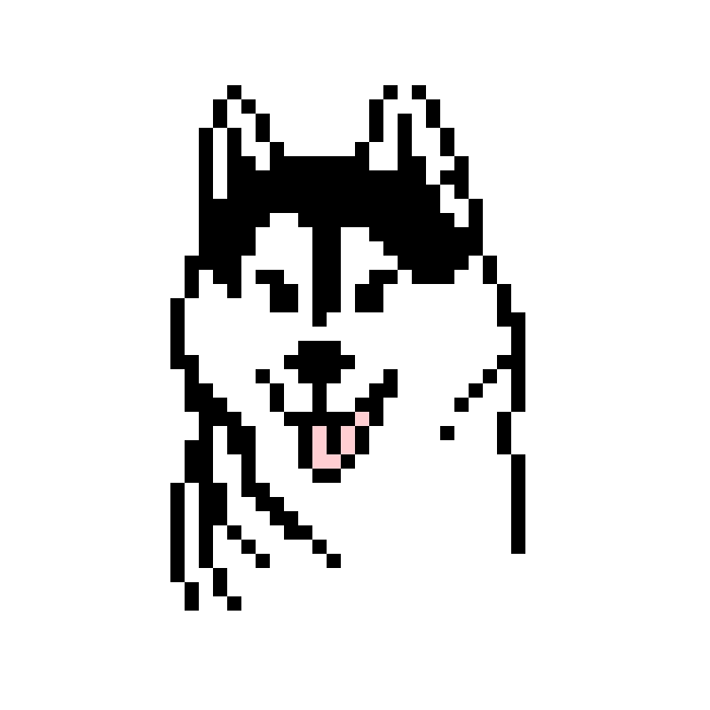 Пиксельный волк