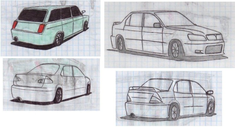 Рисунки для срисовки машины