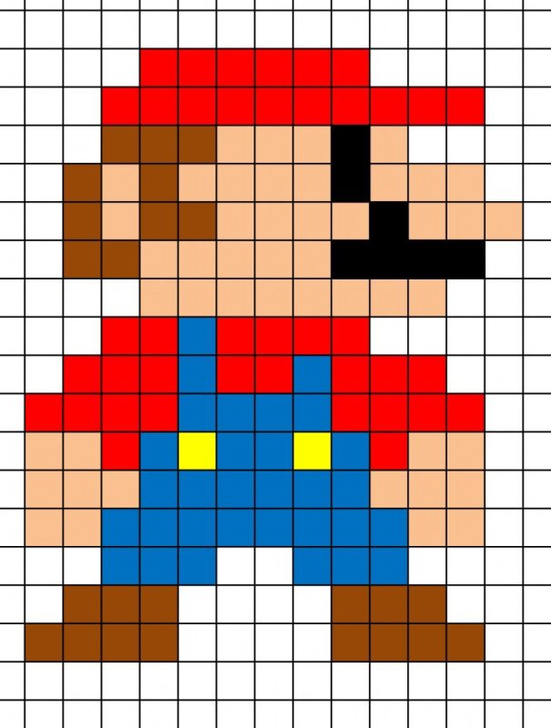 Марио Pixel Art