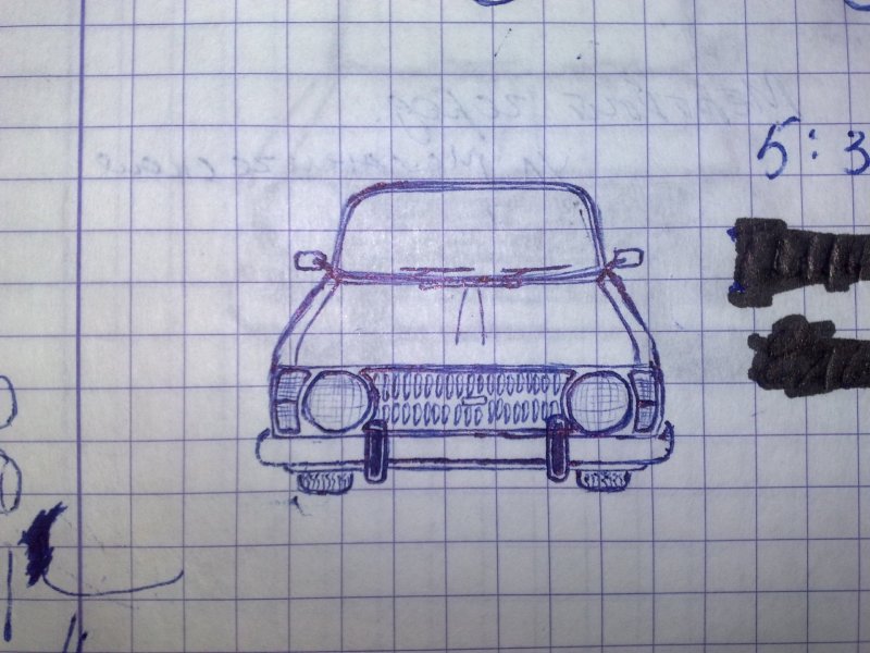 Рисунки карандашом по клеточкам машины (54 фото)