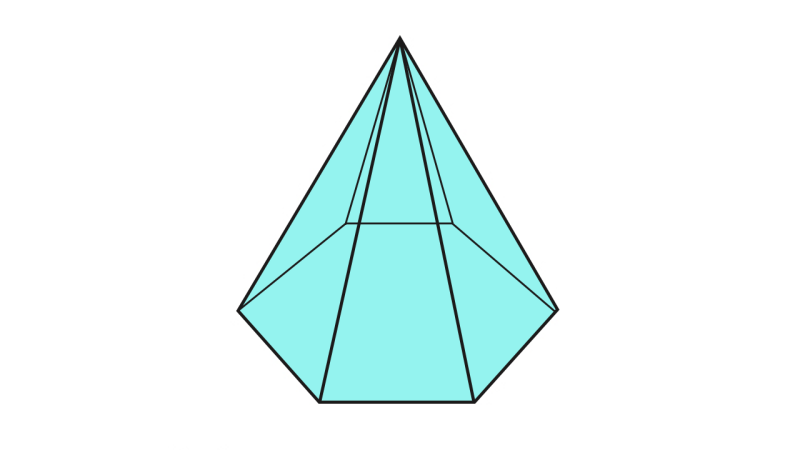 Пятиугольная пирамида рисунок