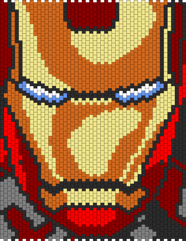 Perler Beads схемы Iron man