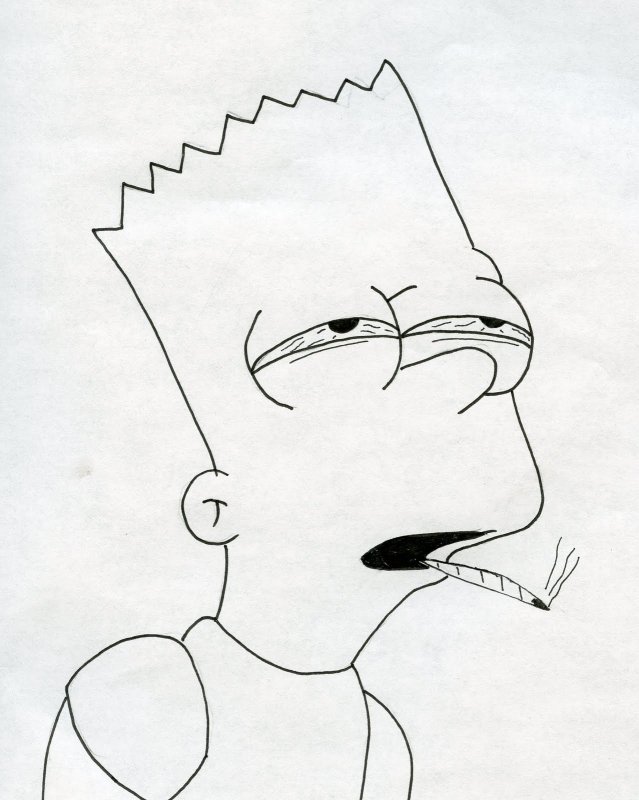 Барт симпсон рисовка