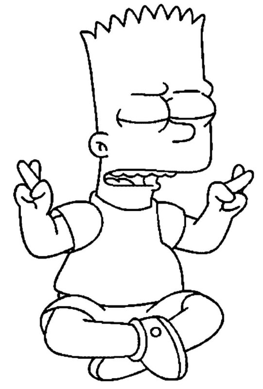 Барт рисунок карандашом грустный (64 фото)