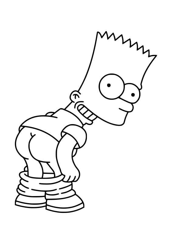 Барт симпсон рисунок легко