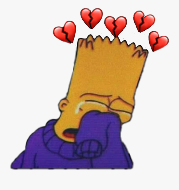 Барт симпсон рисунок Плачущий