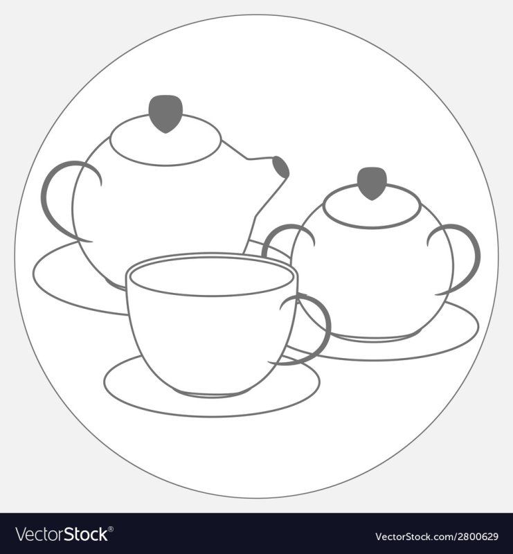 Чайный сервиз рисунок