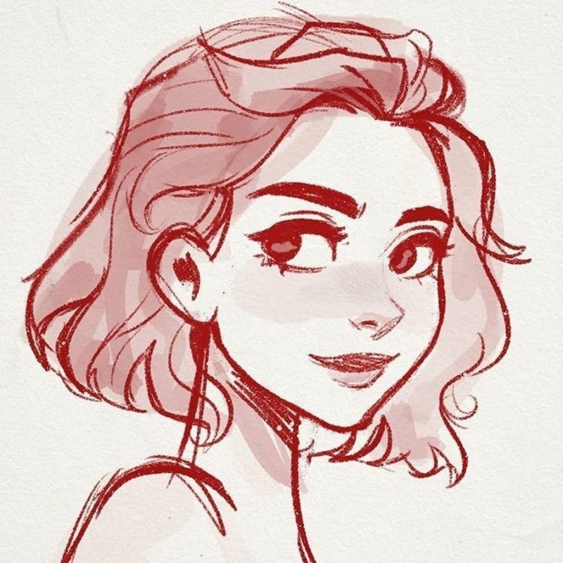 Лицо девушки рисунок для срисовки
