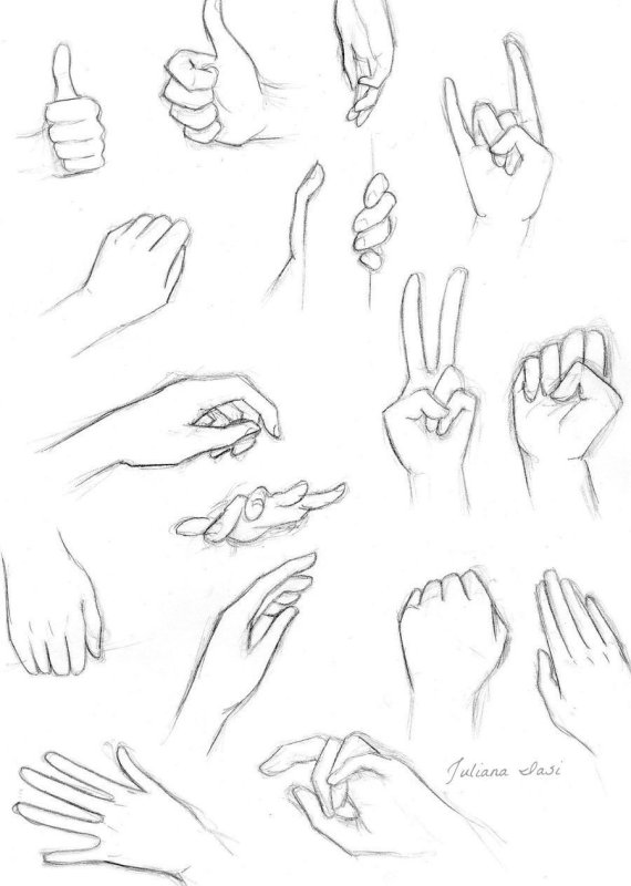 Легкие рисунки рук (58 фото)