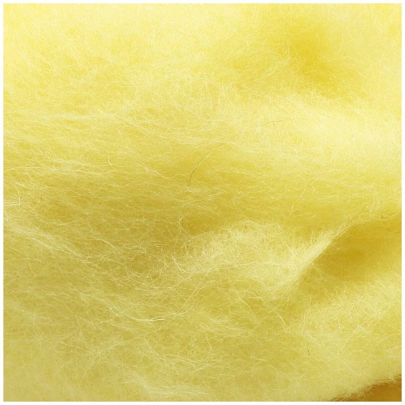 Камтекс "кардочес", 100% шерсть, полутонкая, 100 г, цвет желтый